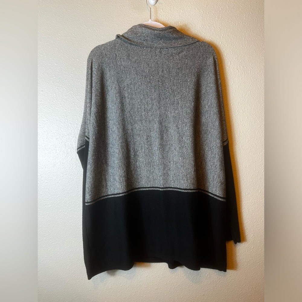 Smartwool Edgewood Poncho Sweater Black Gray Heather Womens Size L - Picture 6 of 7
